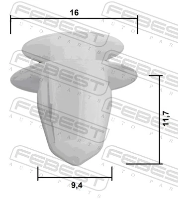 FEBEST 88570-123 Clip, trim/protection strip