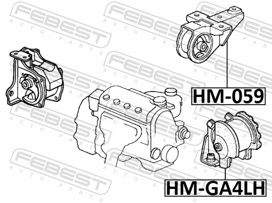 FEBEST HM-GA4LH Mounting, engine