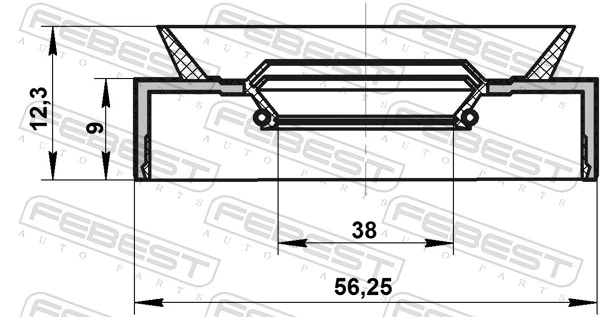 FEBEST 95PAY-40560912C Shaft Seal, drive shaft