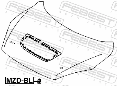 FEBEST MZD-BL Buffer, bonnet