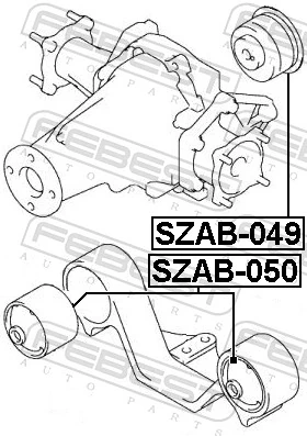 Mounting, differential SZAB-049