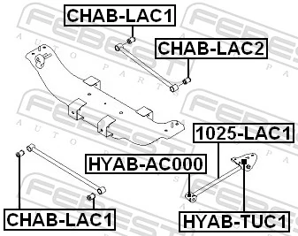 FEBEST 1025-LAC1 Control/Trailing Arm, wheel suspension