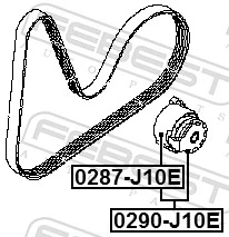 Belt Tensioner, V-ribbed belt 0290-J10E