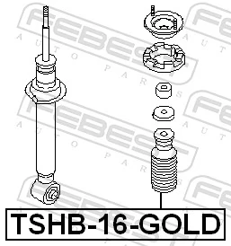 Dust Cover Kit, shock absorber TSHB-16-GOLD