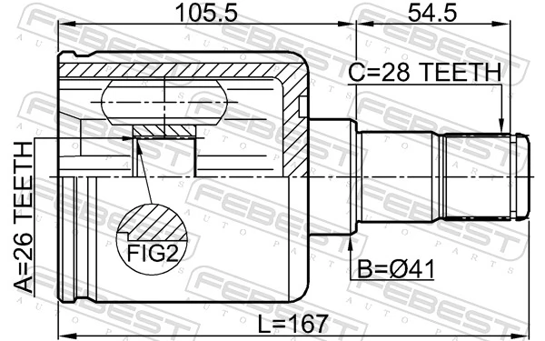 Joint Kit, drive shaft 2211-CEED