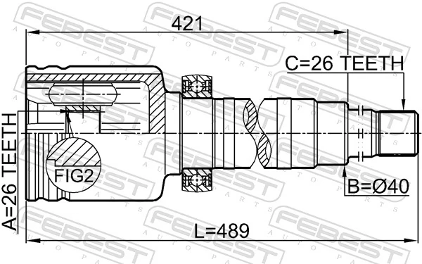 Joint Kit, drive shaft 2111-TC726RH