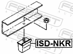 FEBEST ISD-NKR Leave Spring Stop, auxiliary spring