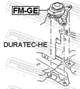 Mounting, engine FM-GE