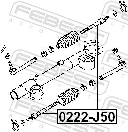 FEBEST 0222-J50 Inner Tie Rod