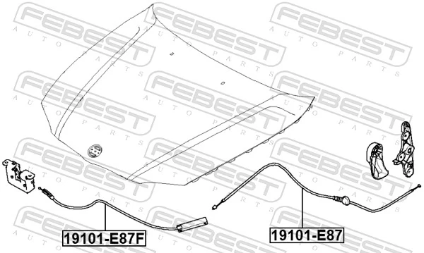 Bonnet Cable 19101-E87