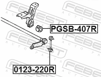 Mounting, stabiliser bar PGSB-407R