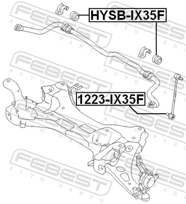 Link/Coupling Rod, stabiliser bar 1223-IX35F