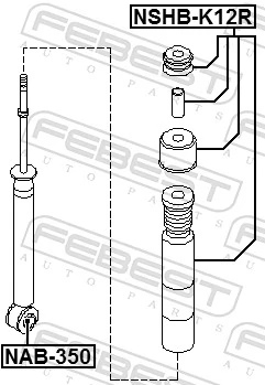 Bush, shock absorber NAB-350