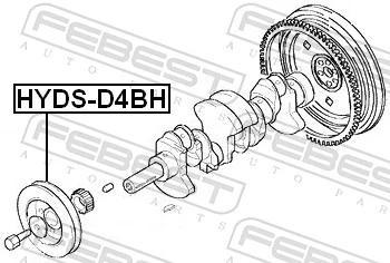 FEBEST HYDS-D4BH Belt Pulley, crankshaft
