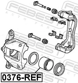 Piston, brake caliper 0376-REF