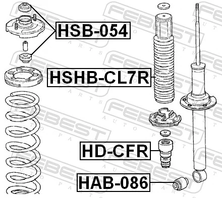 FEBEST HD-CFR Rubber Buffer, suspension