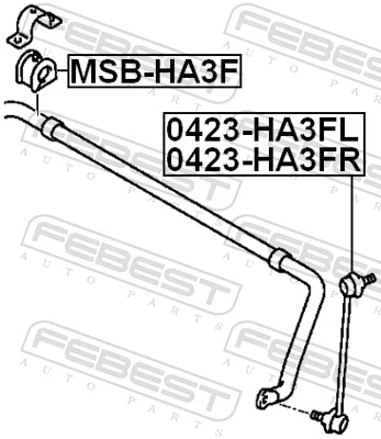 Link/Coupling Rod, stabiliser bar 0423-HA3FR