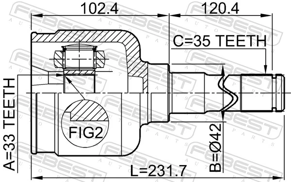 Joint Kit, drive shaft 2111-GELH