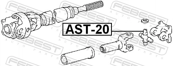 FEBEST AST-20 Joint, propshaft