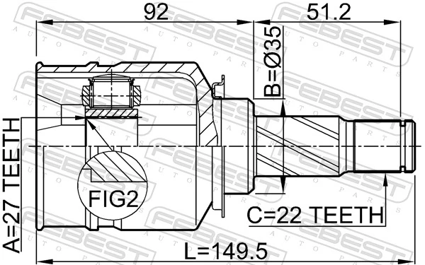 Joint Kit, drive shaft 1811-Z14