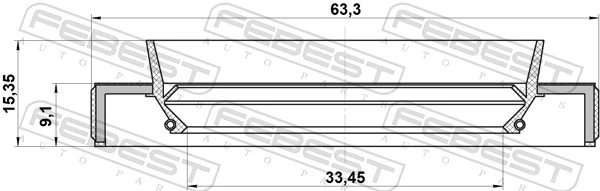 FEBEST 95HBY-35630915L Shaft Seal, drive shaft