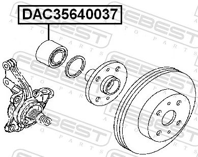 FEBEST DAC35640037 Wheel Bearing