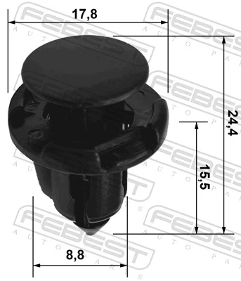 FEBEST 88570-075 Clip, bumper