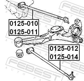 FEBEST 0125-011 Control/Trailing Arm, wheel suspension