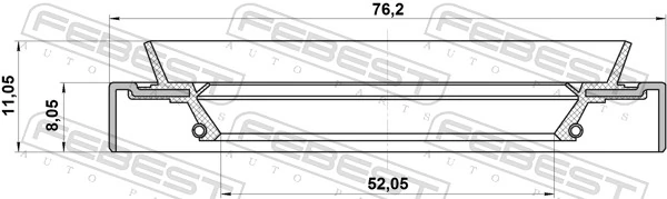 Seal Ring, wheel hub 95HDS-54760811X