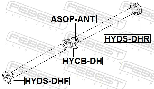 Bearing, propshaft centre bearing HYCB-DH