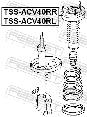 FEBEST TSS-ACV40RL Suspension Strut Support Mount