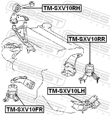 FEBEST TM-SXV10RH Mounting, engine