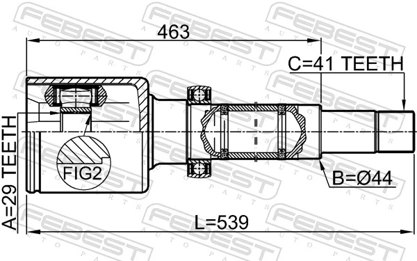 Joint Kit, drive shaft 2111-TT9DRH