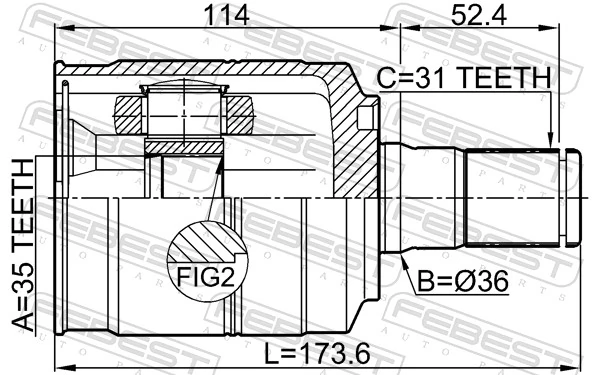 Joint Kit, drive shaft 1211-DMLH