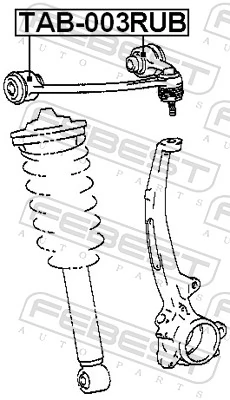 Mounting, control/trailing arm TAB-003RUB
