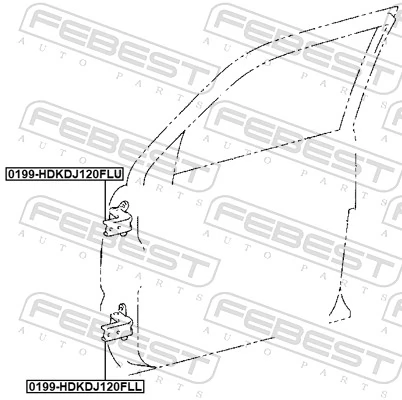 FEBEST 0199-HDKDJ120FLL Door Hinge
