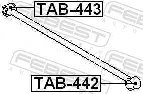 Mounting, control/trailing arm TAB-443