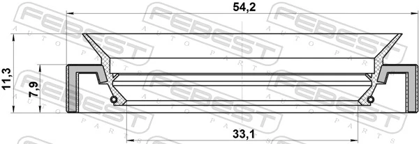 FEBEST 95HAY-35540811R Shaft Seal, drive shaft
