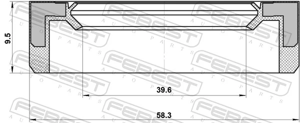 FEBEST 95BAS-41581010X Shaft Seal, drive shaft