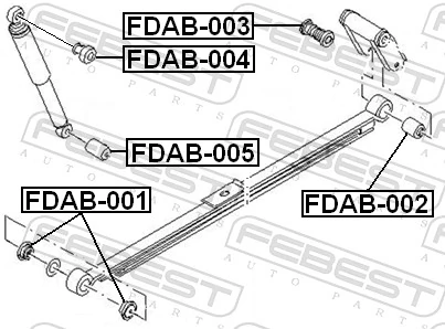 Bushing, leaf spring FDAB-002