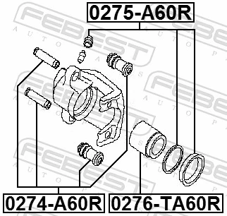 Piston, brake caliper 0276-TA60R