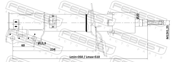 FEBEST 12110-005FR Shock Absorber
