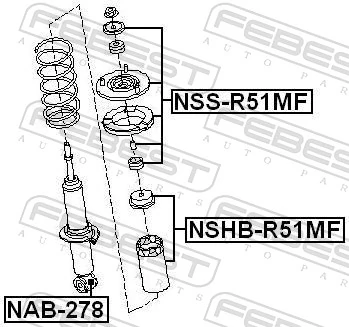 Protective Cap/Bellow, shock absorber NSHB-R51MF
