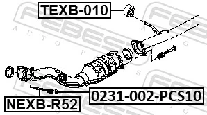 FEBEST NEXB-R52 Mounting Kit, exhaust system
