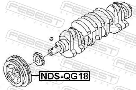 FEBEST NDS-QG18 Belt Pulley, crankshaft