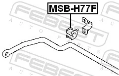 Mounting, stabiliser bar MSB-H77F