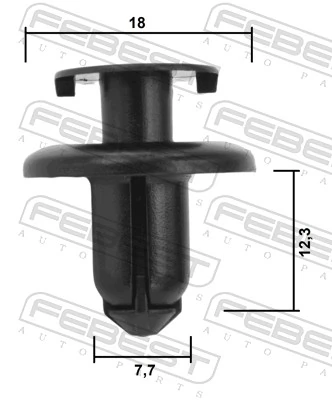 FEBEST 88570-201 Clip, trim/protection strip