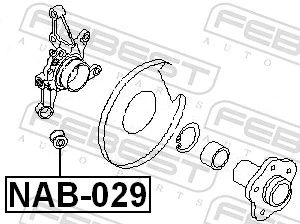 Mounting, control/trailing arm NAB-029