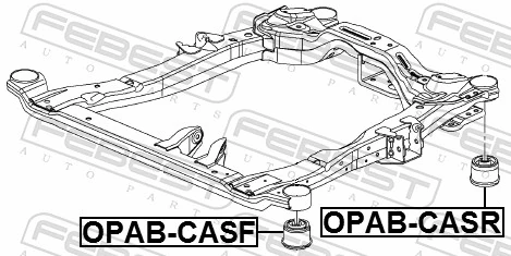 Bushing, axle beam OPAB-CASF