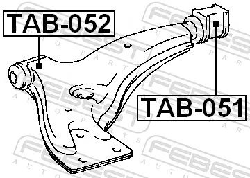 Mounting, control/trailing arm TAB-052